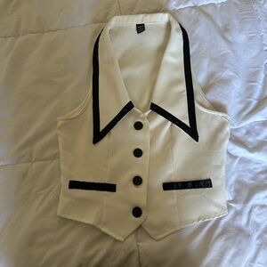 SHEIN Black and White Vest